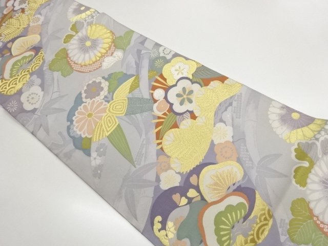 JAPANESE KIMONO / FUKURO OBI / WOVEN SHOCHIKUBAI 